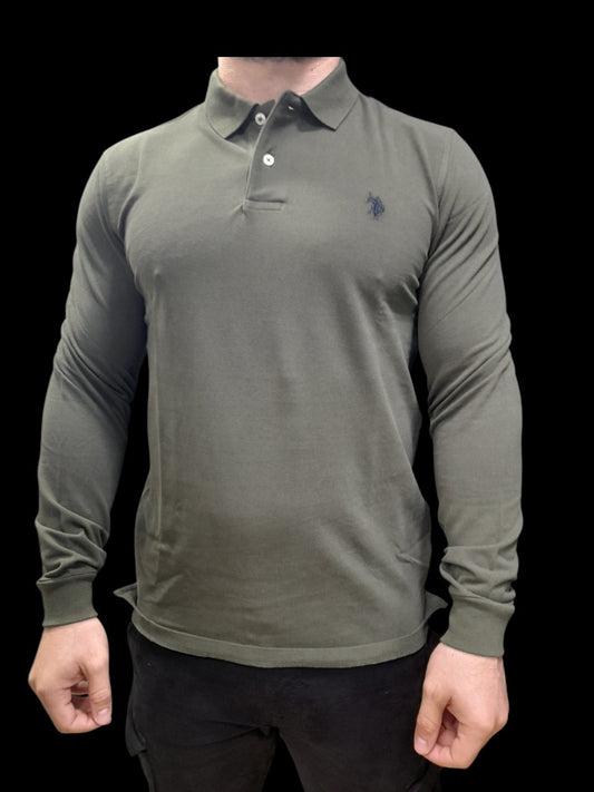 U.S POLO MAN BASIC LOGO COLLAR T SHIRT