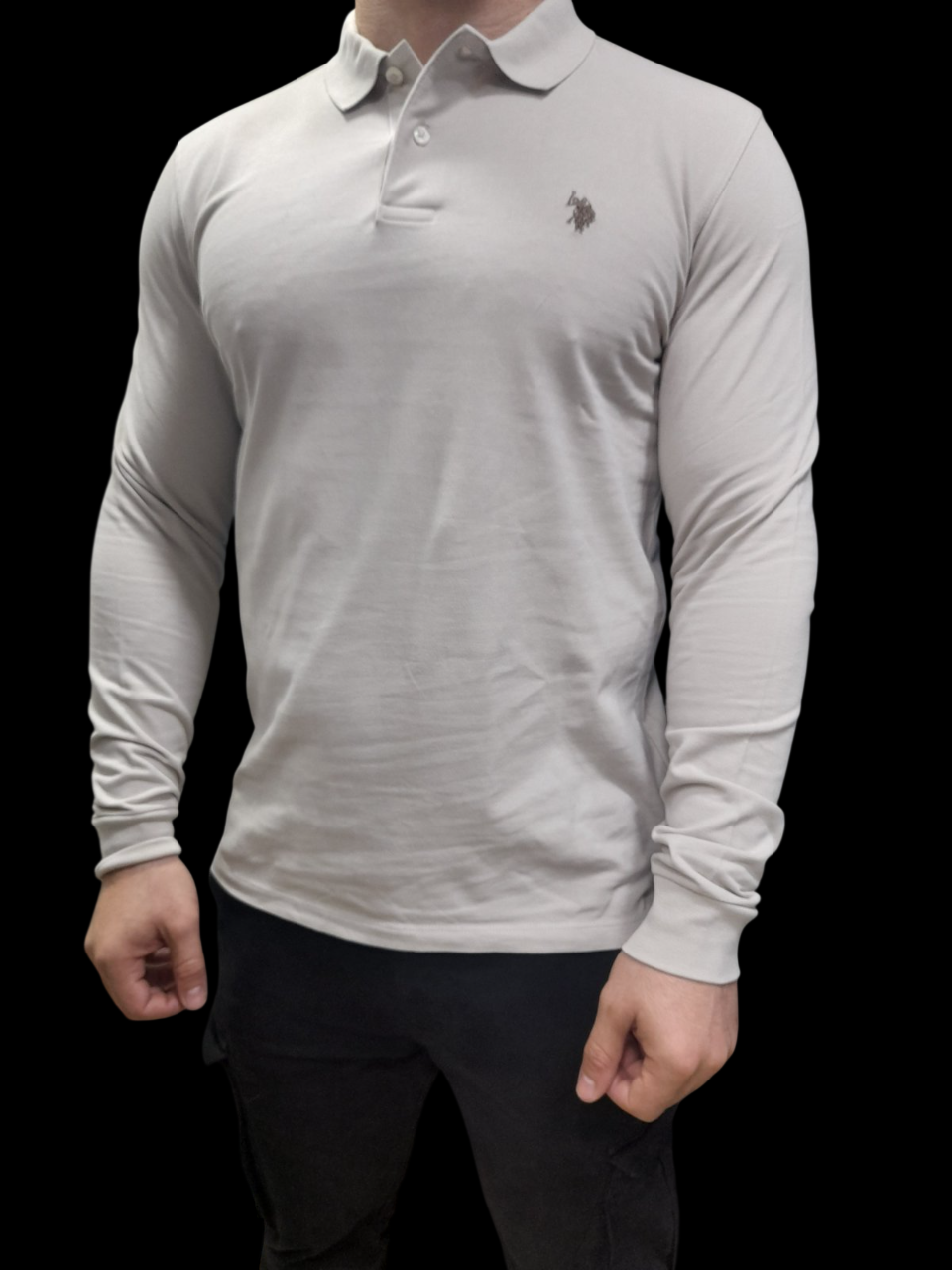 U.S POLO MAN BASIC LOGO COLLAR T SHIRT