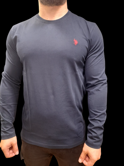 U.S POLO MAN LS BASIC LOGO T SHIRT