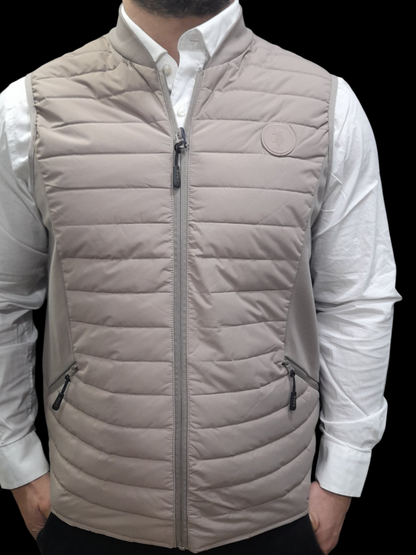 U.S POLO MAN FULL ZIP RIPSTOP DOUBLE FACE VEST