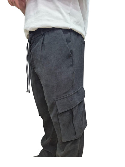 IMPERIAL FASHION MEDIUM RISE CORDUROY CARGO PANTS