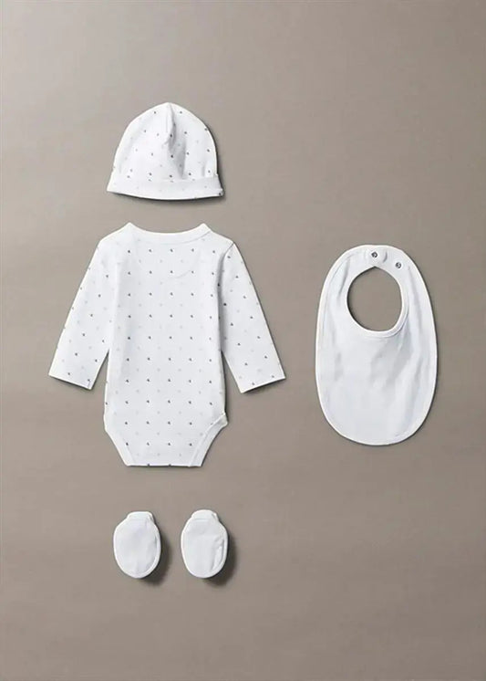 CALNIN KLEIN NEWBORN ALLOVER PRINT BODYSUIT SET