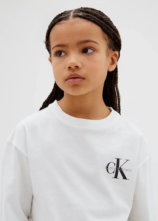 CALVIN KLEIN KIDS CHEST MONOLOGO T SHIRT