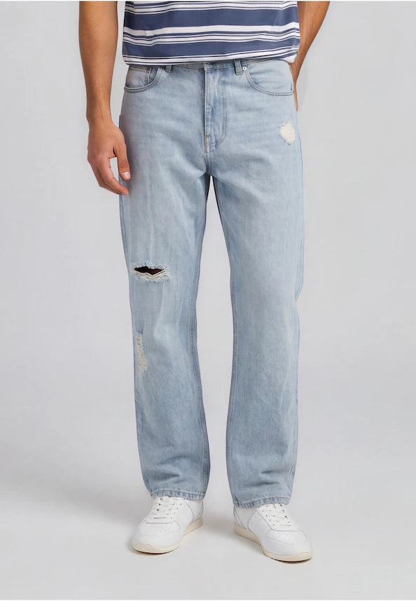 KARL KANI OG DISTRESSED STRAIGHT LEG JEANS