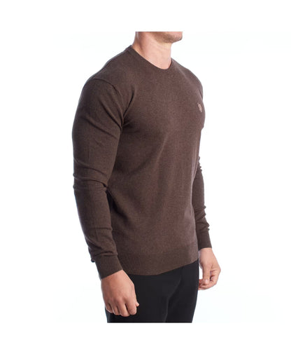 U.S POLO ASSN CREW NECK SWEATER IN COTTON & CASHMERE BLEND