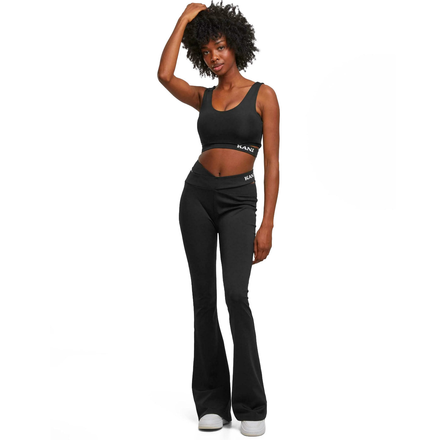 KARL KANI WOMAN RETRO CUT OUT FLARED LEGGINGS