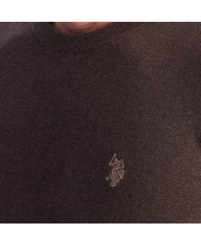 U.S POLO ASSN CREW NECK SWEATER IN COTTON & CASHMERE BLEND