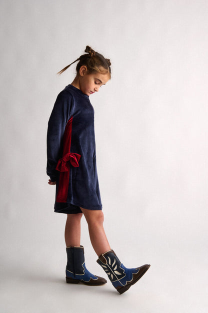 TWO IN A CASTLE NOT JUST ANOTHER VELVET L/S PLAYSUIT