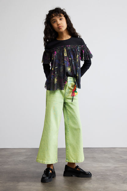 DESIGUAL JULIA DENIM FLARE PANTS