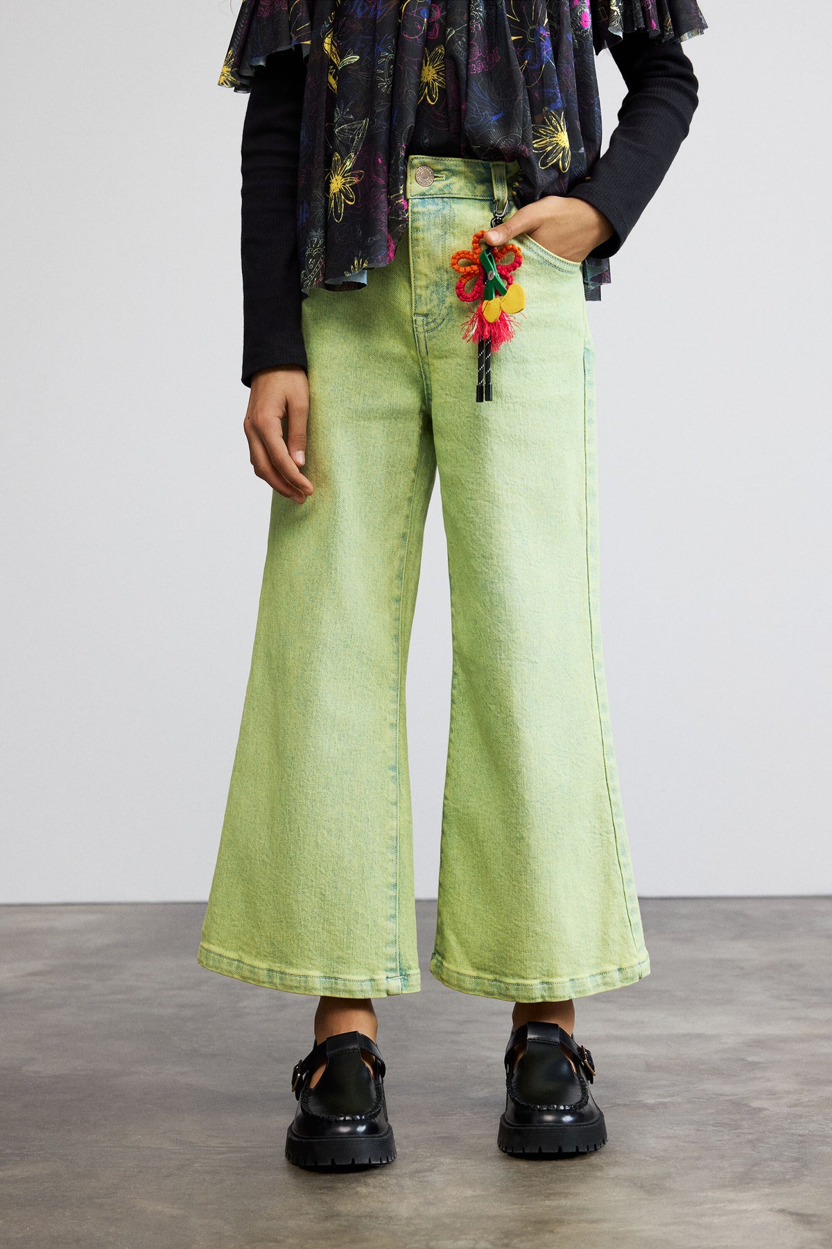 DESIGUAL JULIA DENIM FLARE PANTS
