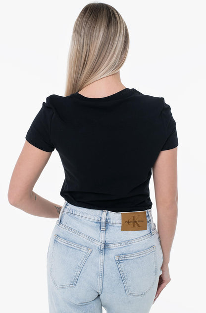 GUESS WOMAN LACE LOGO T SHIRT
