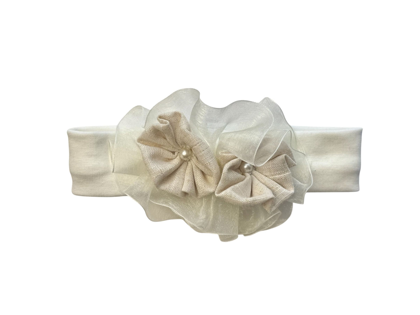 SWET BABY RIBBON WITH LINEN FLOWERS