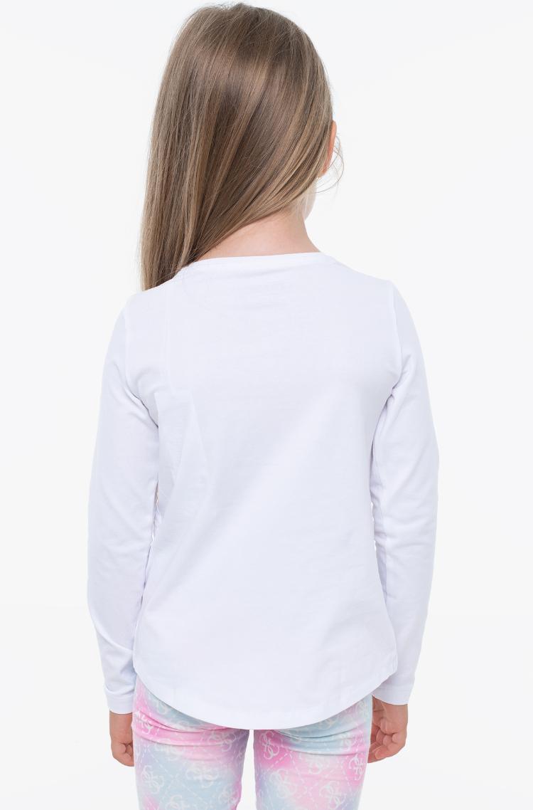 GUESS HIGH LOW LS TRIANGLE LOGO T SHIRT