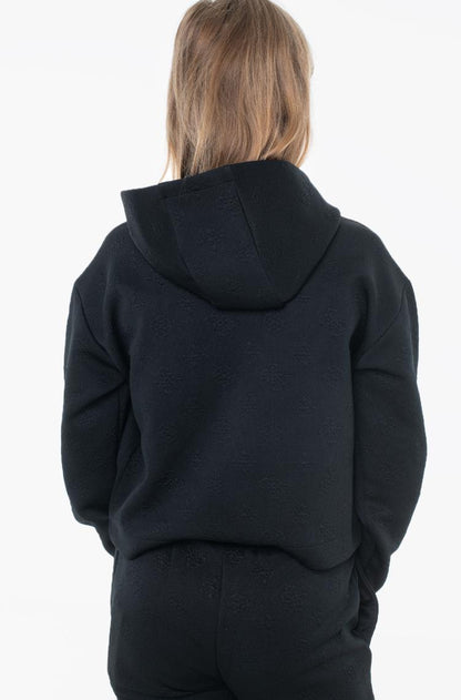 GUESS ALLOVER KNITTED PRINT HOODIE