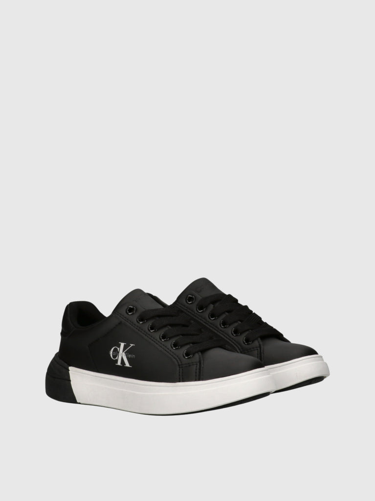 CALVIN KLEIN KIDS LOW CUT LACE-UP SNEAKERS