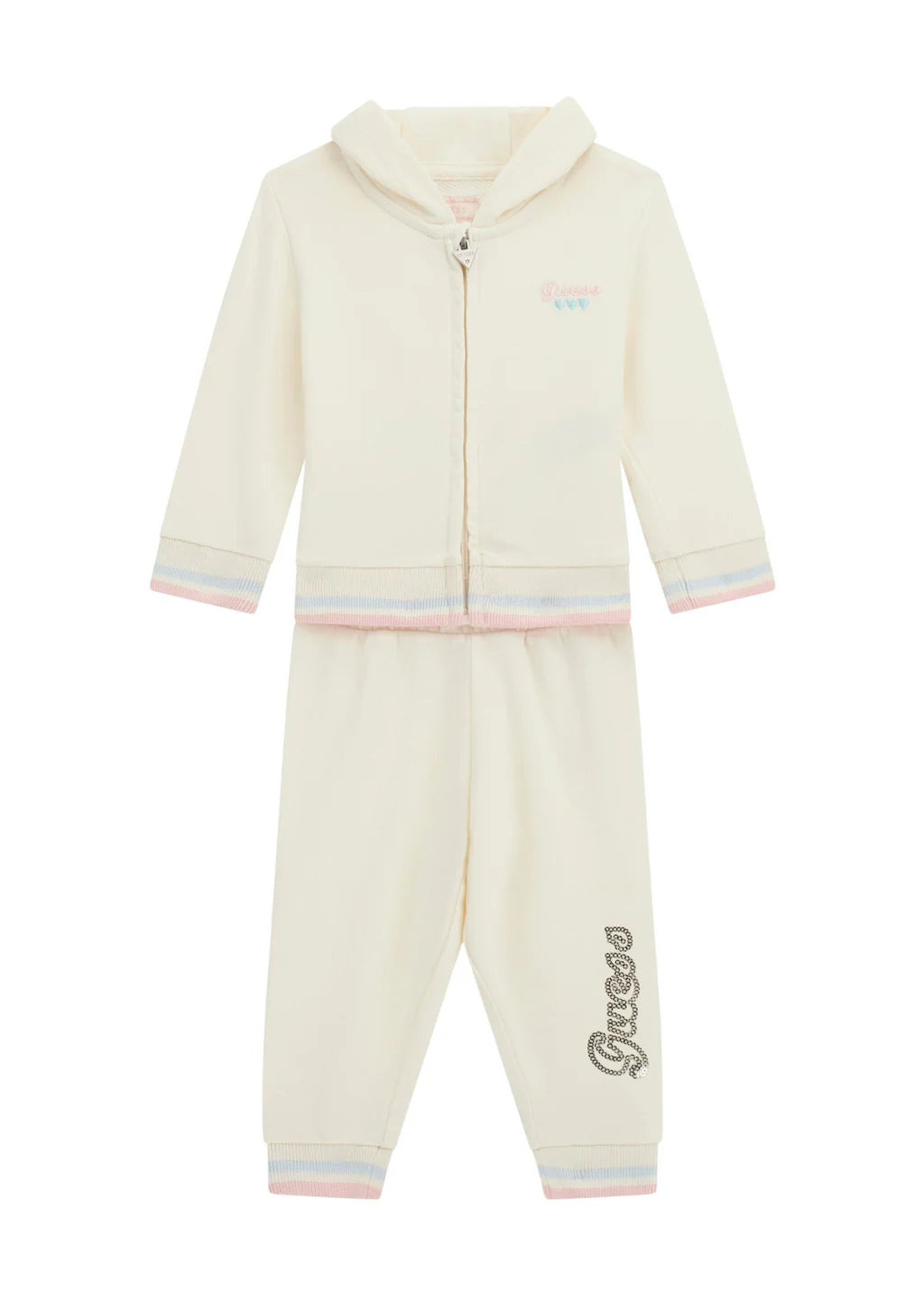 GUESS SET HOODED ZIP TOP & PANTS