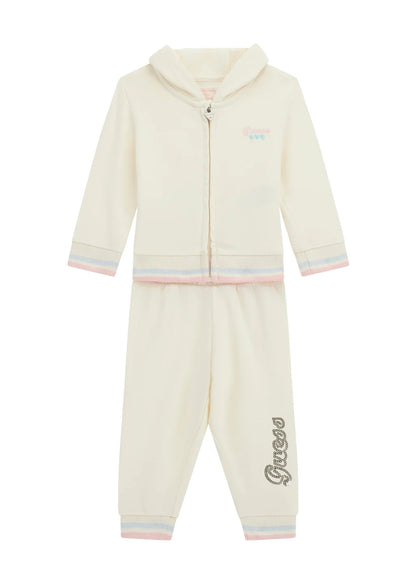 GUESS SET HOODED ZIP TOP & PANTS