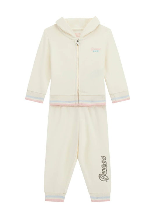 GUESS SET HOODED ZIP TOP & PANTS