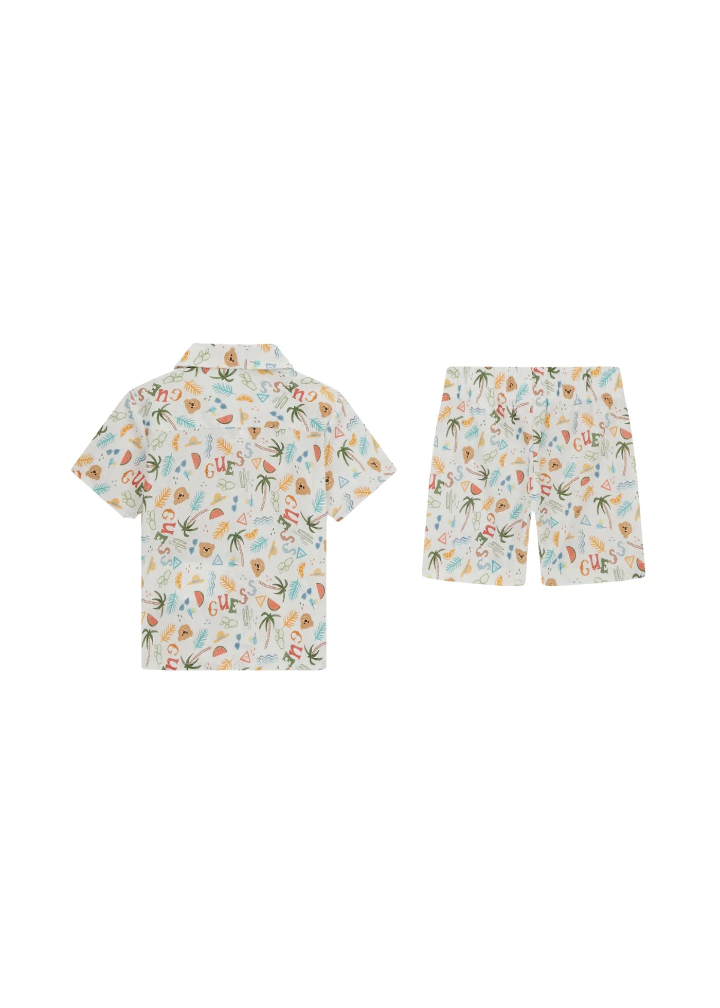GUESS KIDS SET COTTON BLEND SHIRT & SHORTS