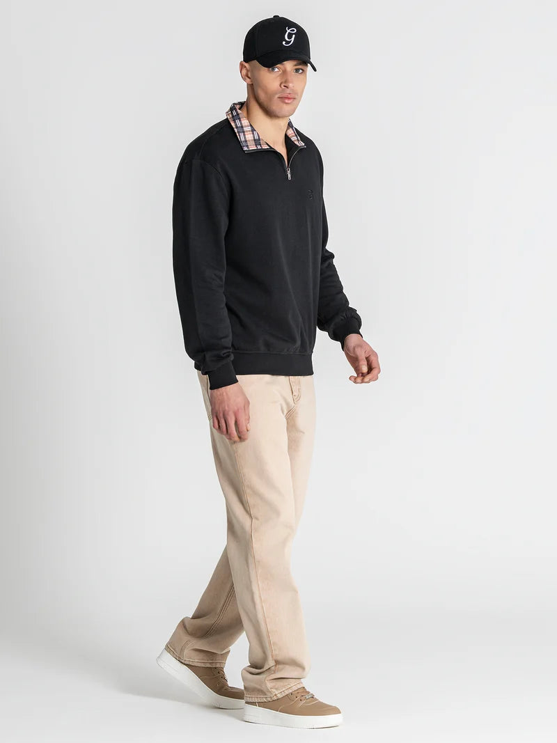 GIANNI KAVANAGH BLACK BRITISH ZIP SWEATSHIRT