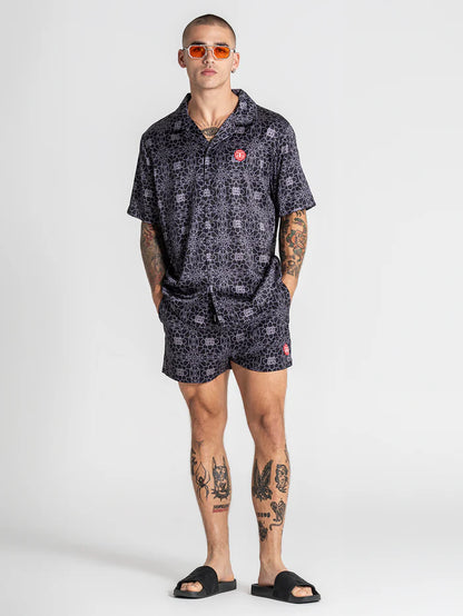 GIANNI KAVANAGH TILED SATIN SHIRT