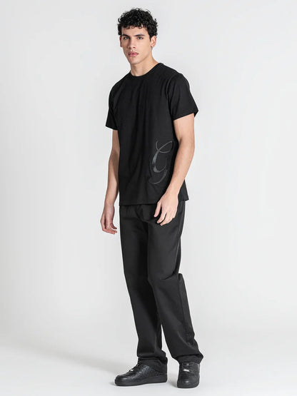 GIANNI GAVANAGH BLACK G EMBROIDERY T SHIRT