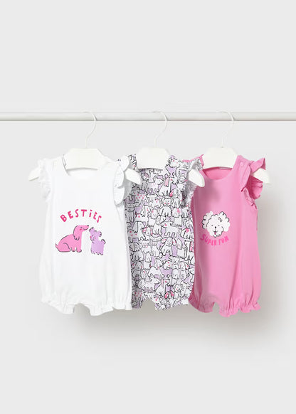 MAYORAL 3-PIECE ROMPER SET NEWBORN
