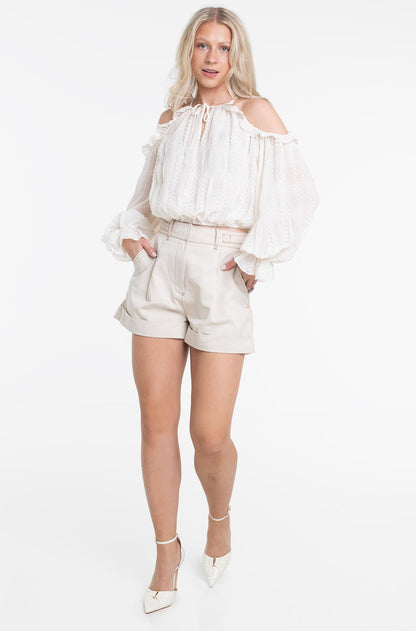 GUESS WOMAN CORELINE CONTRAST STITCINGS SHORT