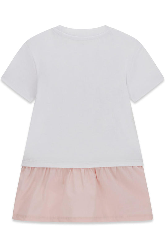 GUESS KIDS MIXED FABRIC DRESS