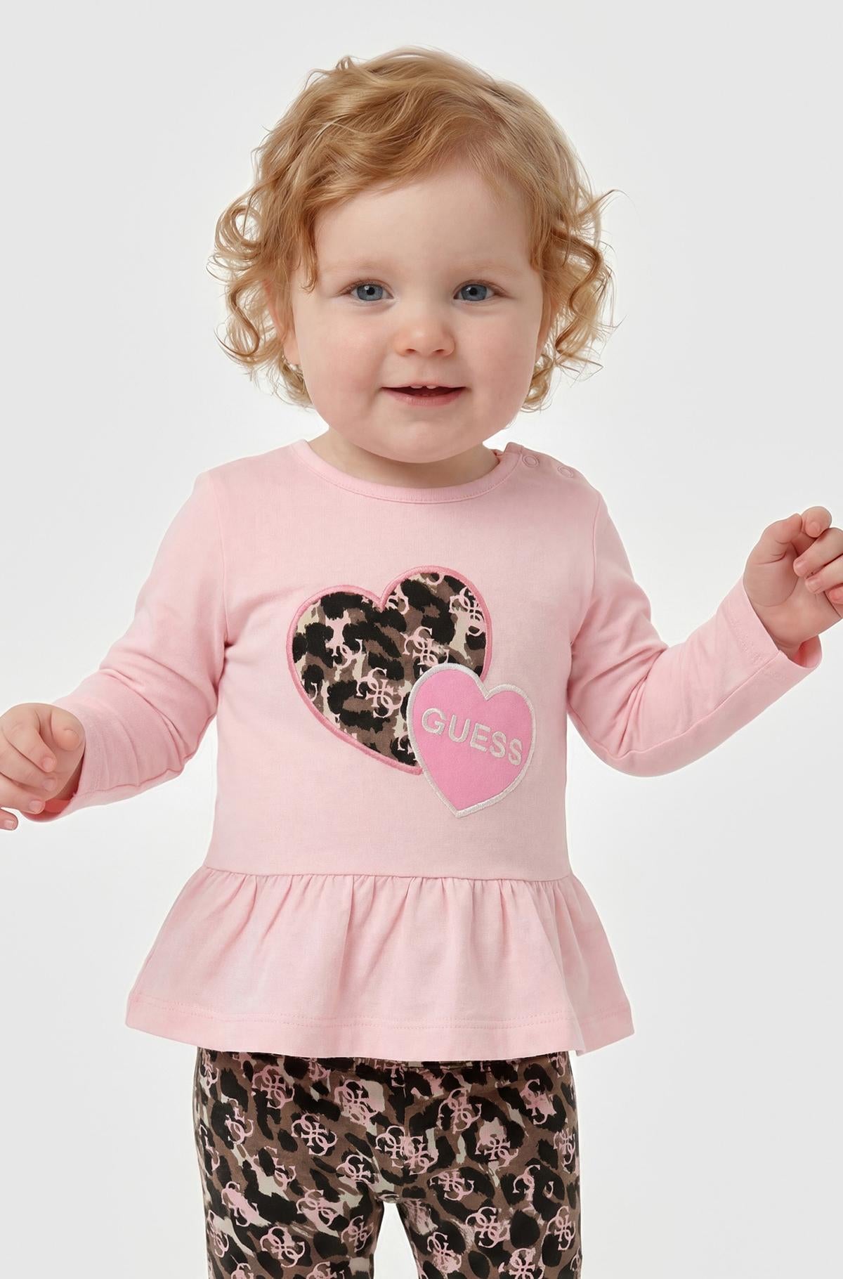 GUESS KIDS GIRLS T SHIRT & LEGGINGS SET