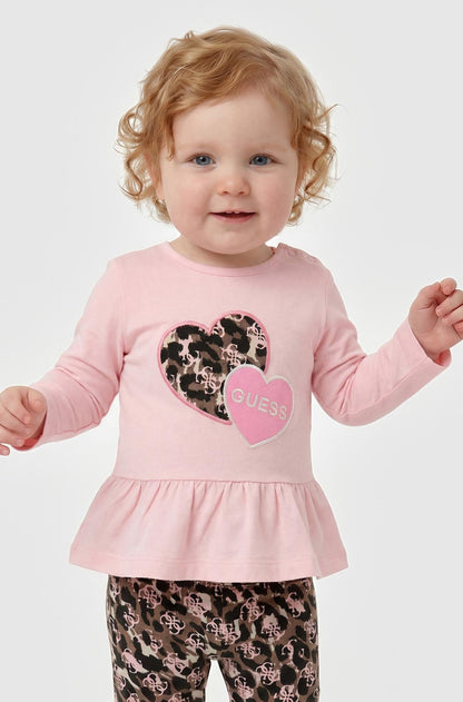 GUESS KIDS GIRLS T SHIRT & LEGGINGS SET