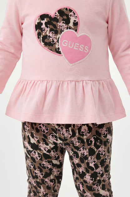 GUESS KIDS GIRLS T SHIRT & LEGGINGS SET