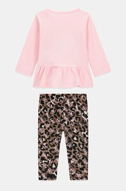 GUESS KIDS GIRLS T SHIRT & LEGGINGS SET