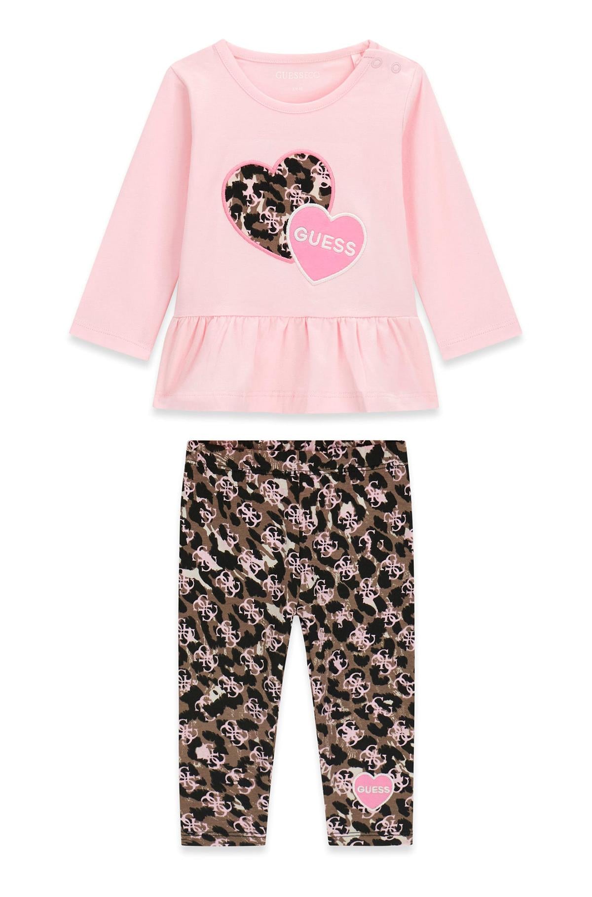 GUESS KIDS GIRLS T SHIRT & LEGGINGS SET