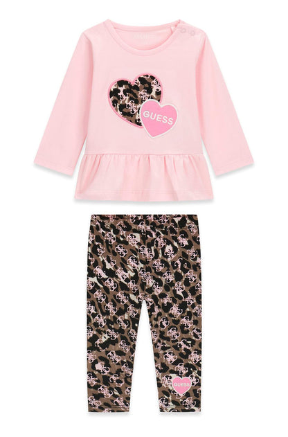 GUESS KIDS GIRLS T SHIRT & LEGGINGS SET