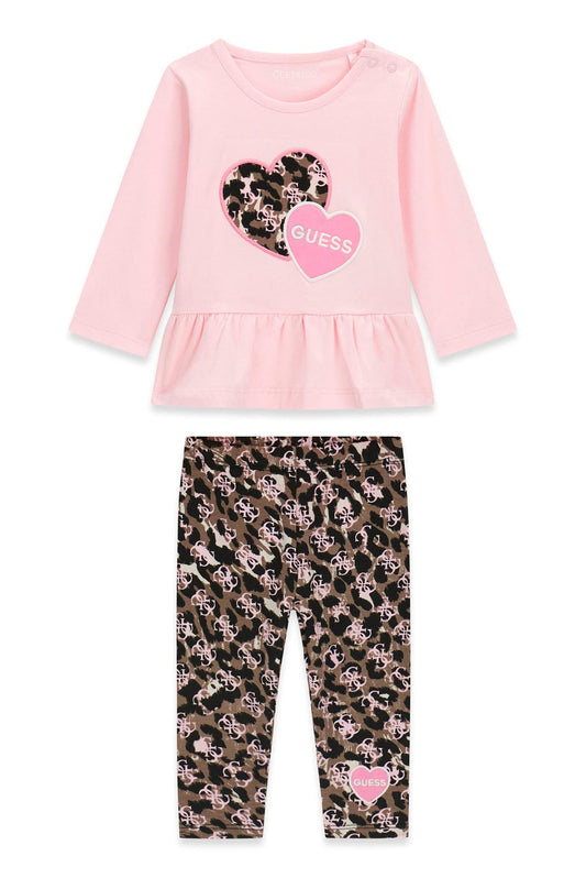 GUESS KIDS GIRLS T SHIRT & LEGGINGS SET