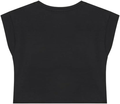 GUESS KIDS GIRLS LOGO PRINT CROP TOP