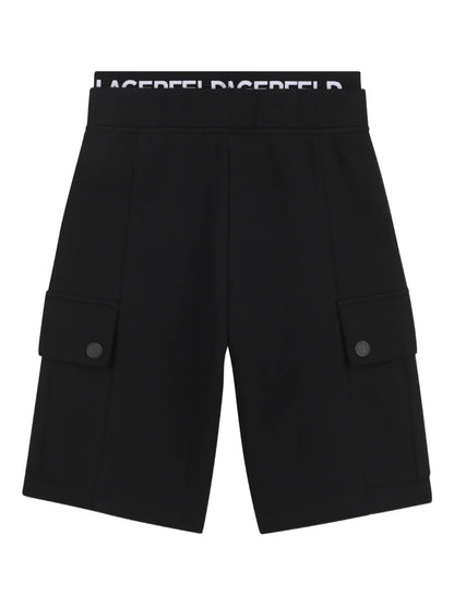 KARL LAGERFELD KIDS COTTON CARGO SHORTS