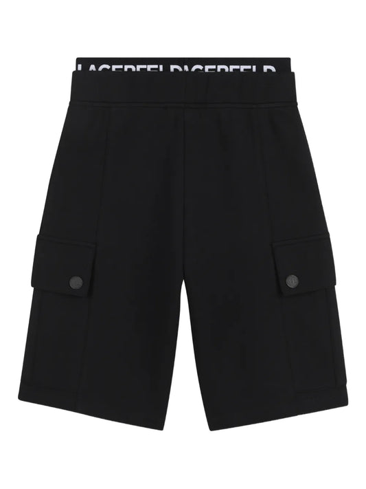 KARL LAGERFELD KIDS COTTON CARGO SHORTS