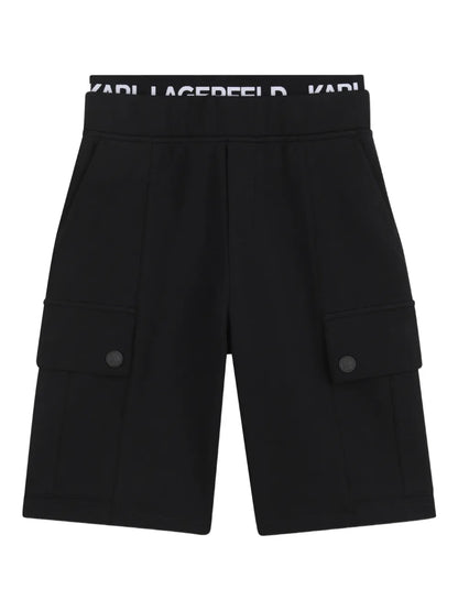 KARL LAGERFELD KIDS COTTON CARGO SHORTS