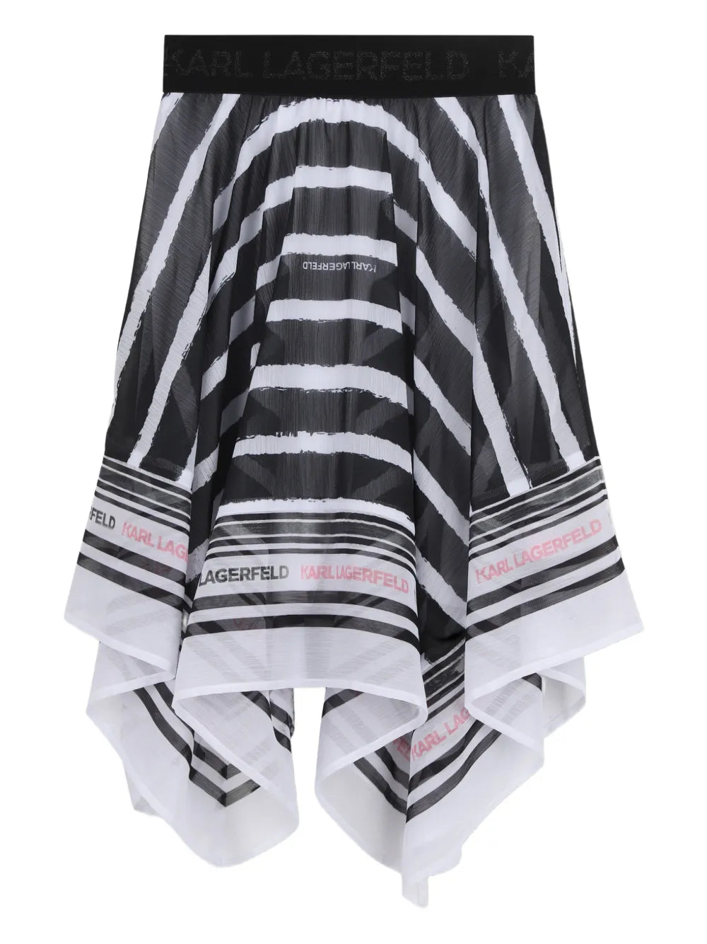 KARL LAGERFELD GIRLS ASYMMETRIC SATIN SKIRT