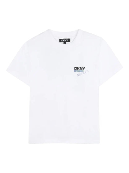 DKNY KIDS BACK PRINT LOGO T SHIRT