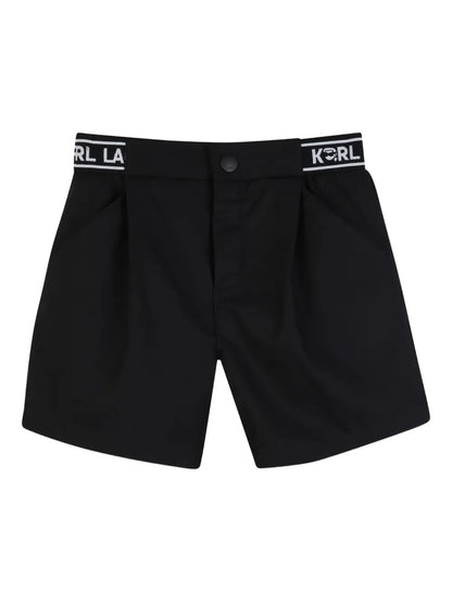 KARL LAGERFELD KIDS LOGO-PRINT SHORTS SET