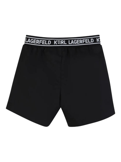 KARL LAGERFELD KIDS LOGO-PRINT SHORTS SET