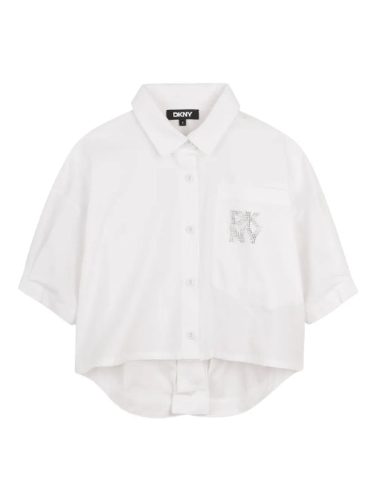 DKNY GIRLS LOGO PRINT SHIRT