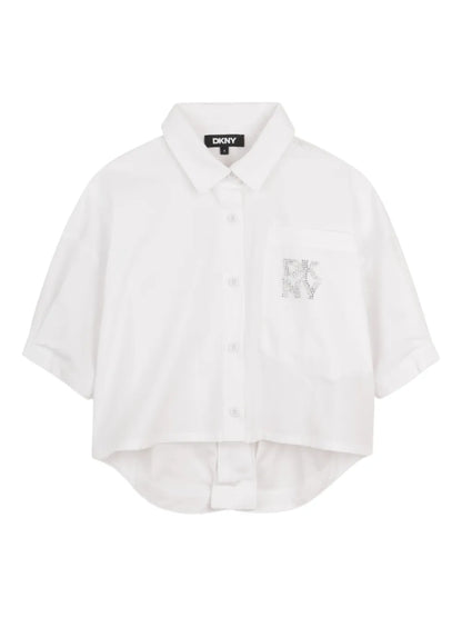 DKNY GIRLS LOGO PRINT SHIRT