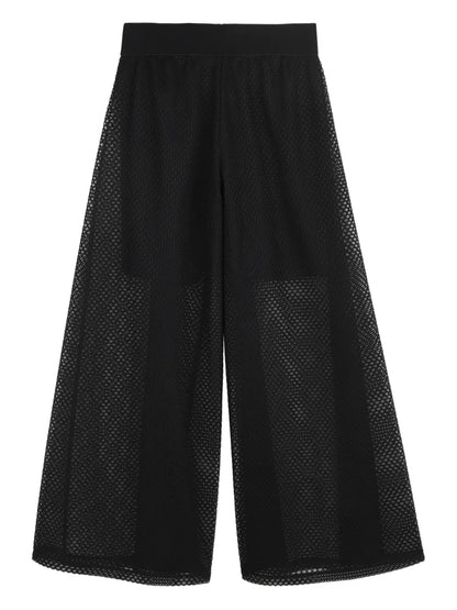 DKNY GIRLS LOGO-DETAIL TROUSERS