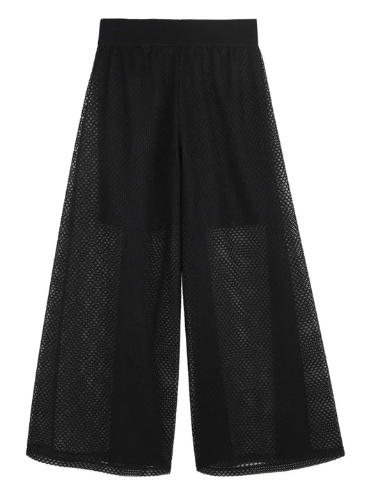DKNY GIRLS LOGO-DETAIL TROUSERS