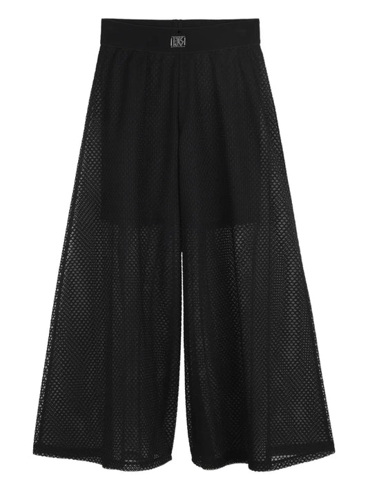 DKNY GIRLS LOGO-DETAIL TROUSERS