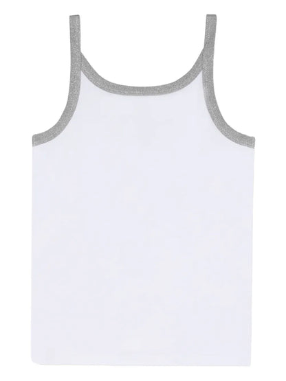 DKNY GIRLS CONTRAST-TRIM TANK TO